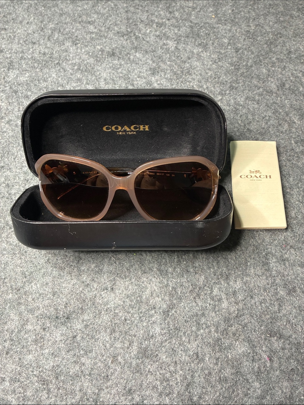 COACH Women's Light Brown Gradient Cat-Eye Sunglasses